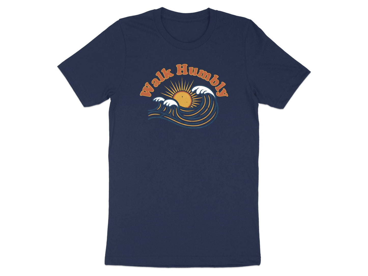 Walk Humbly Retro Ocean Wave Tee