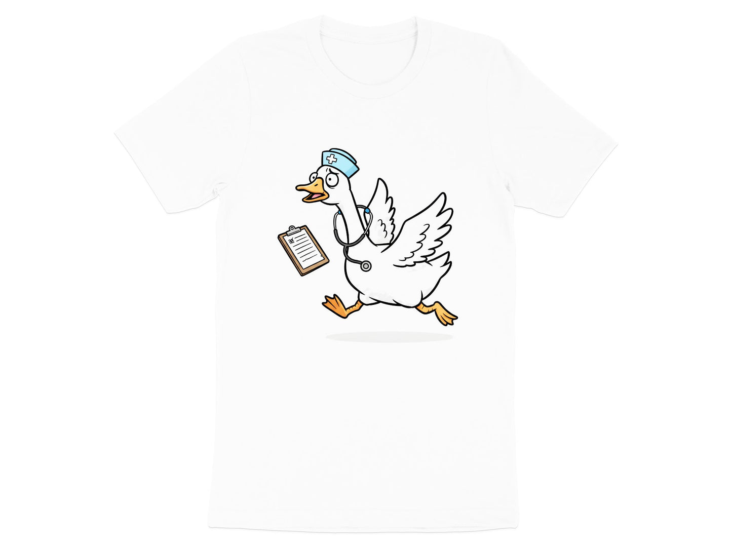 Running Nurse Goose T-Shirt - Funny Chaotic Medical Tee
