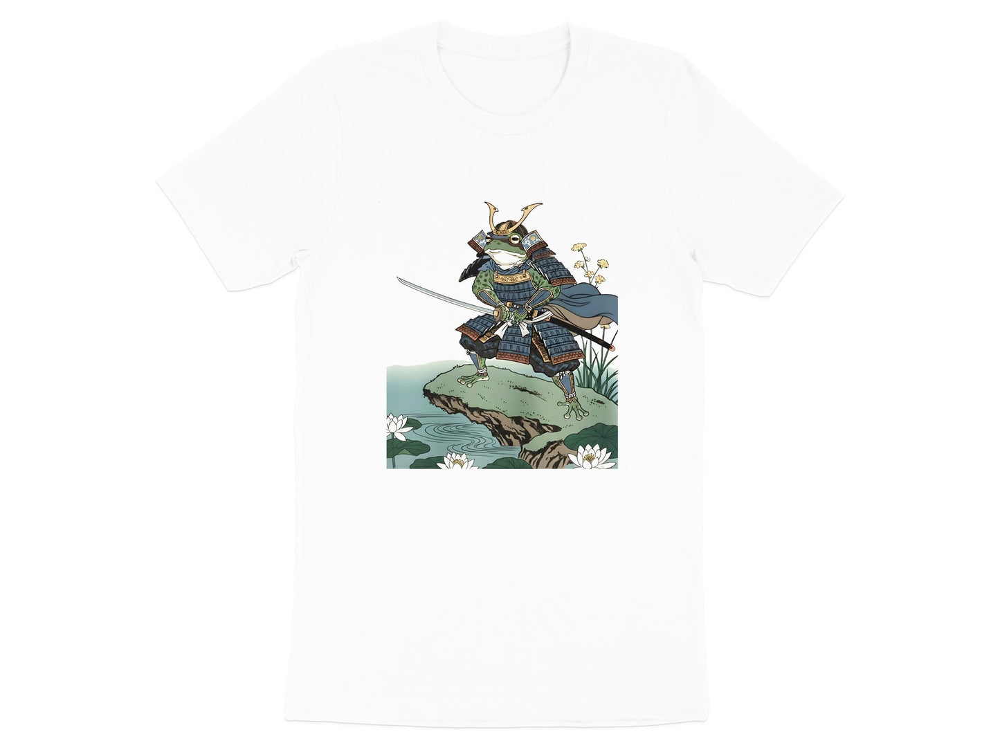 Samurai Toad Pond Lily Warrior T-Shirt