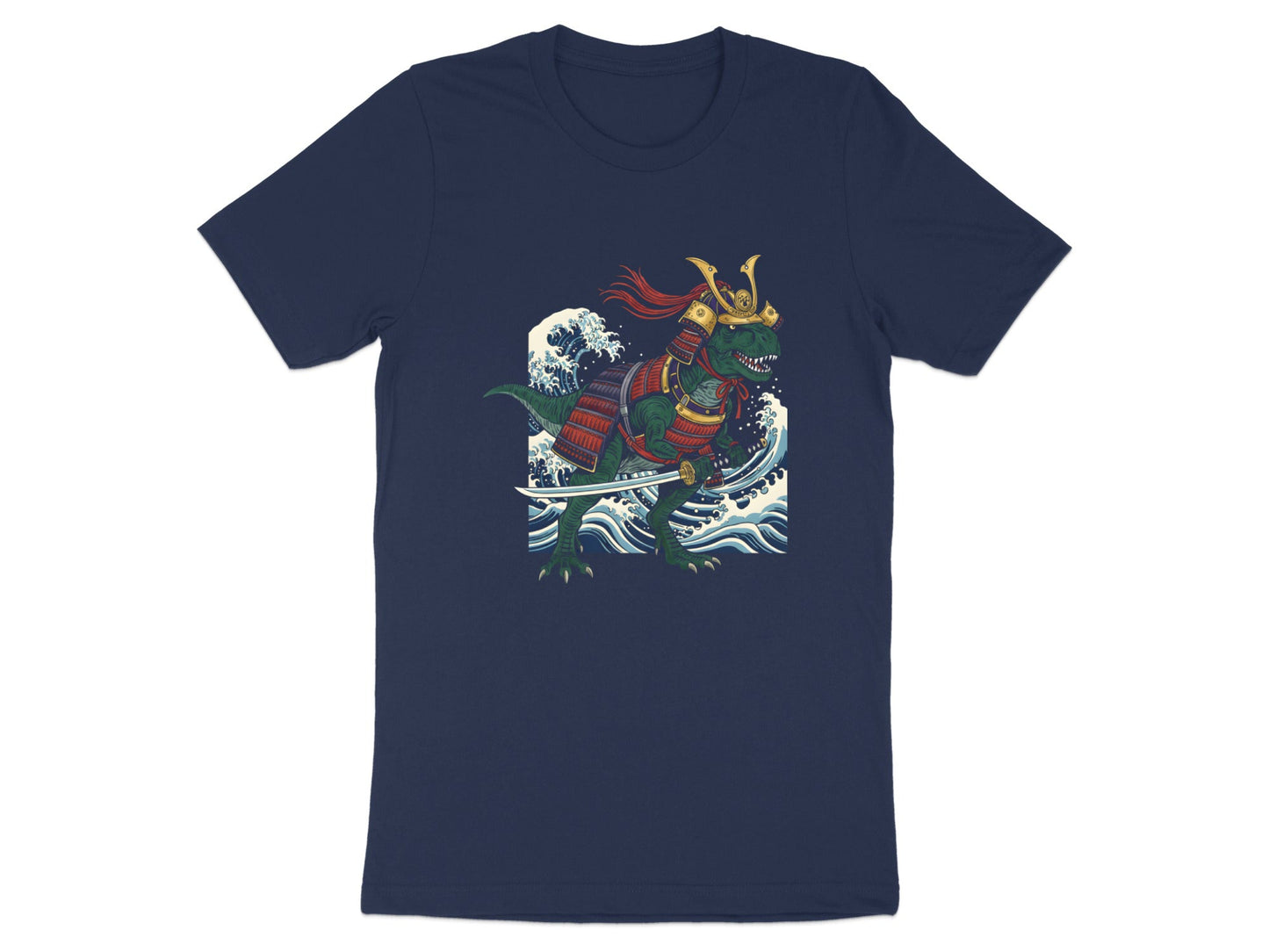 Samurai T-Rex T-Shirt - Japanese Art Style Dinosaur Graphic
