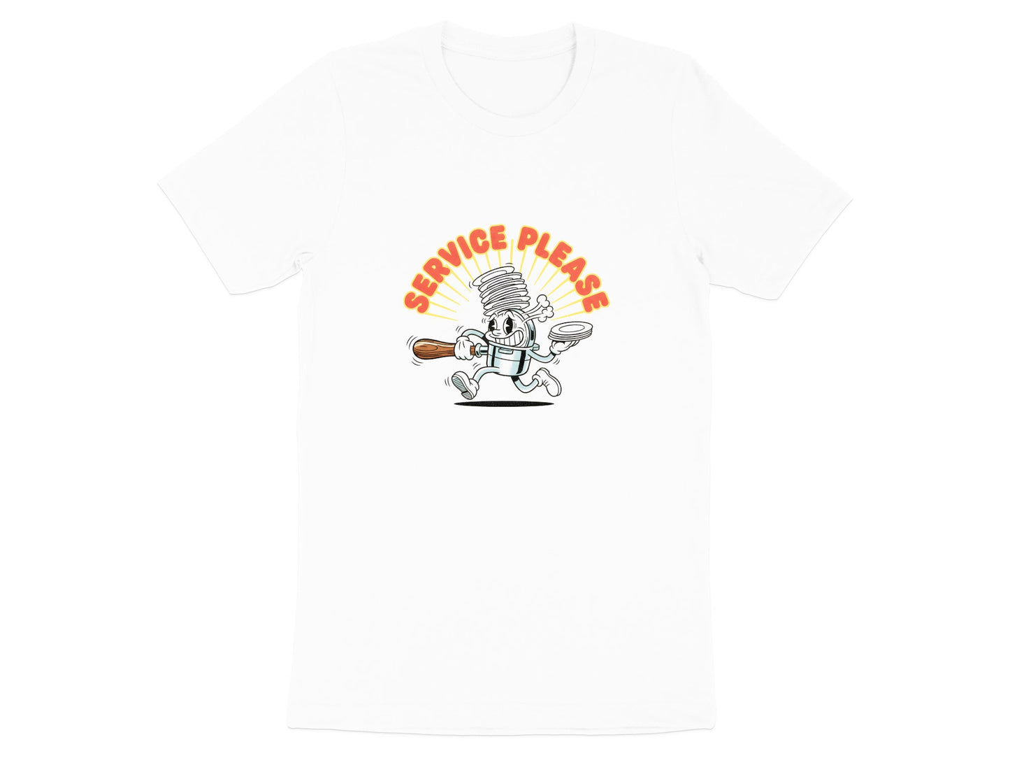 Service Please! Retro Chef T-Shirt - Hospitality Humor Tee