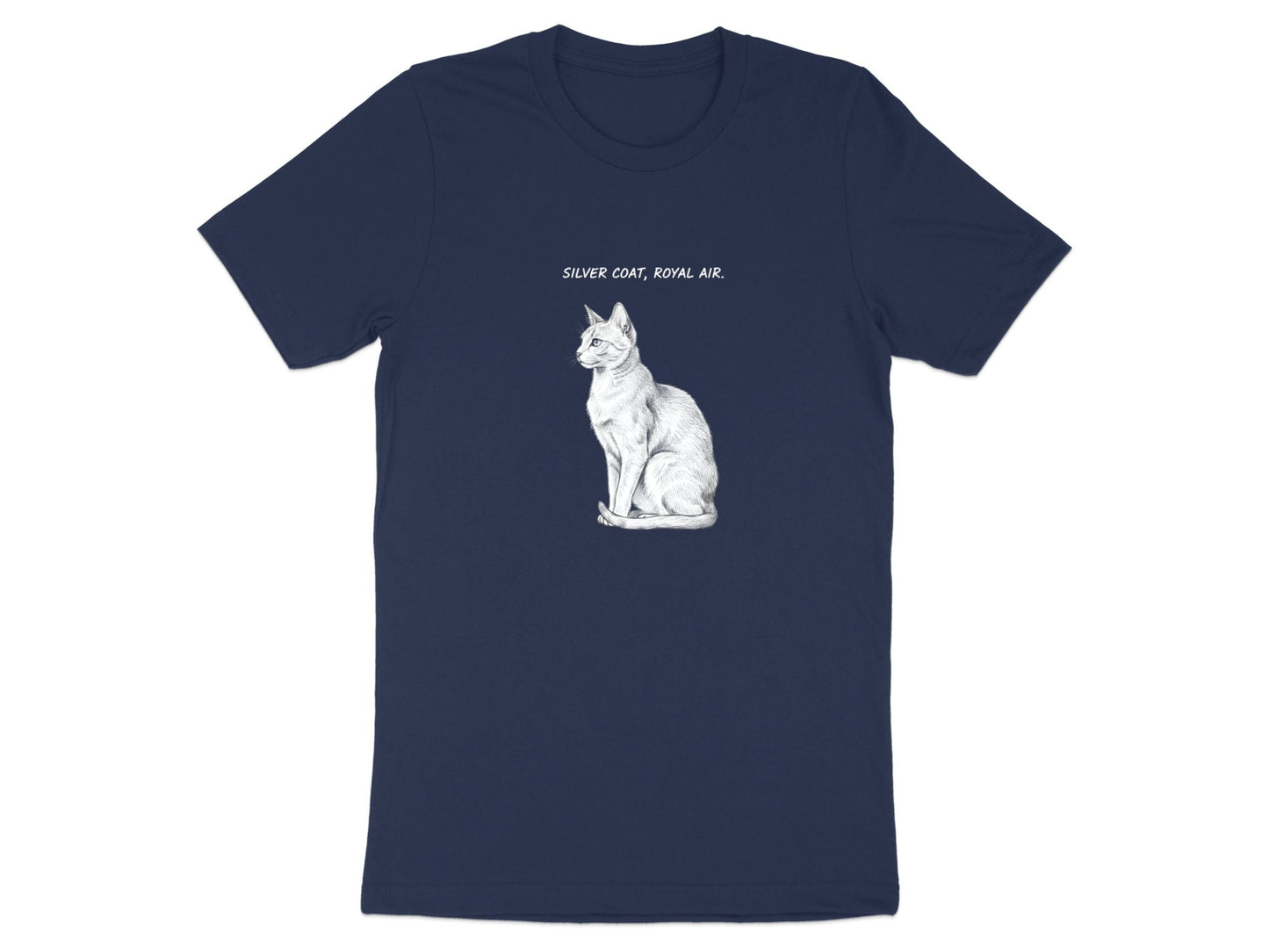 Silver Coat Royal Air Sitting Cat T-Shirt
