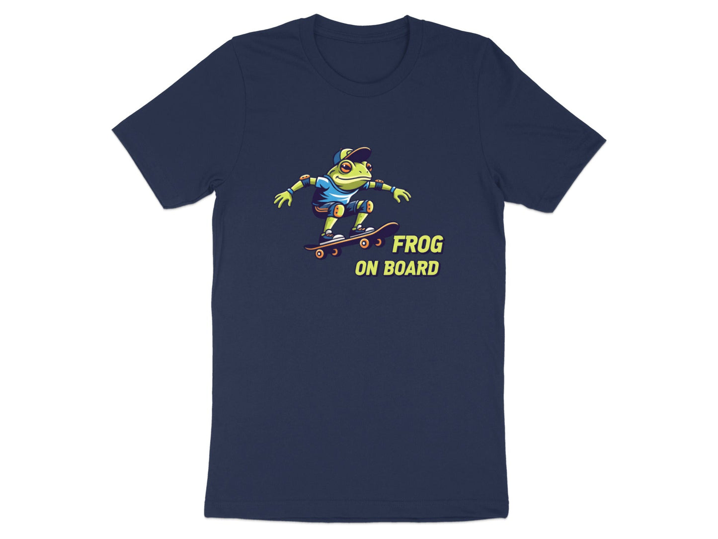 Frog On Board Skateboarding Cartoon T-Shirt