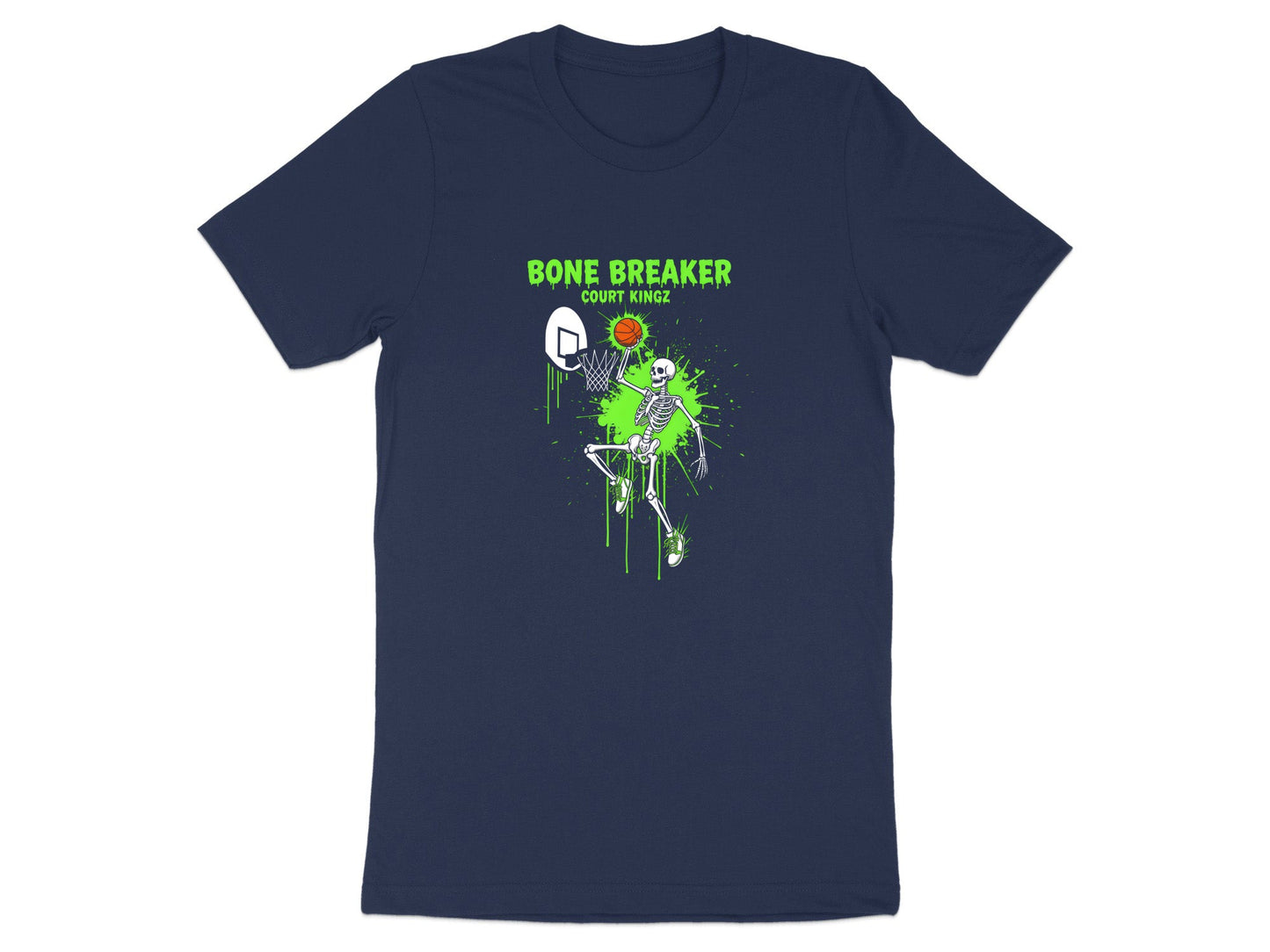 Bone Breaker Skeleton Basketball Dunk T-Shirt