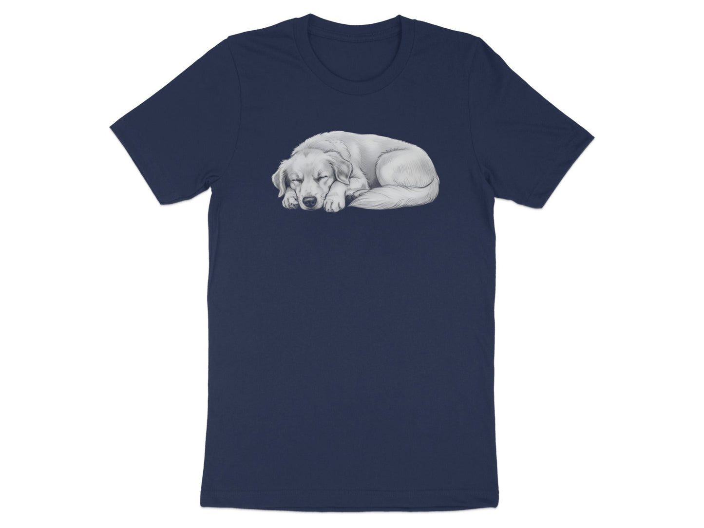 Serene Sleeping Dog Fine Art Pencil Sketch Tee