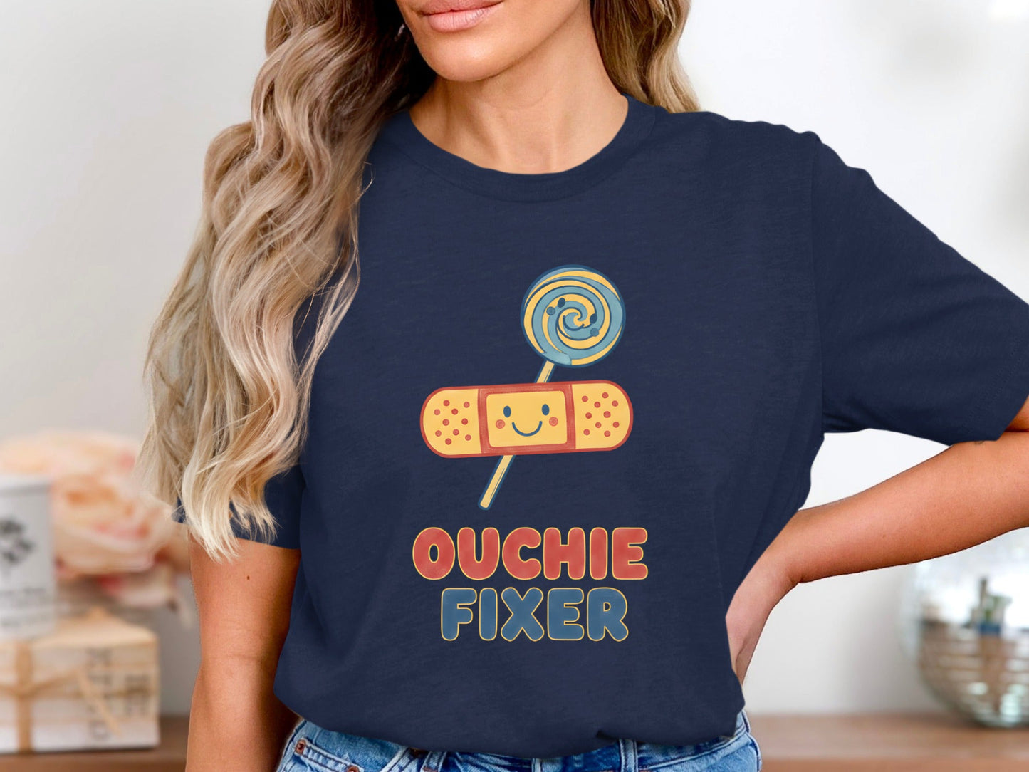 Ouchie Fixer T-Shirt - Cute Pediatric Nurse Bandage Tee