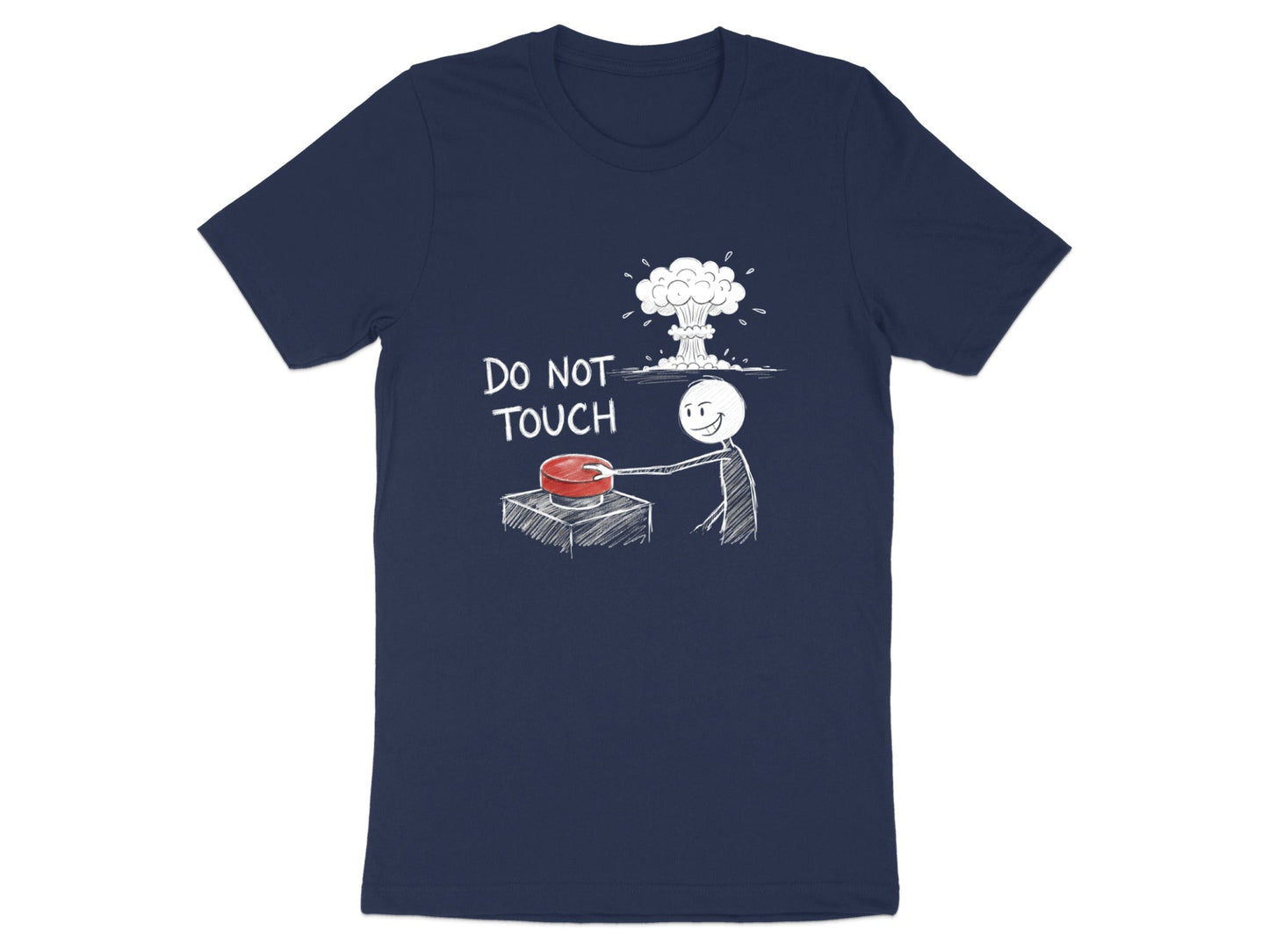 Do Not Touch Stickman Explosion Graphic T-Shirt