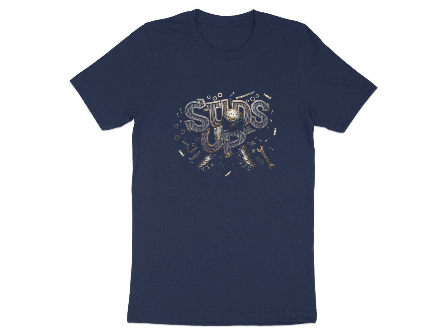 Studs Up Mechanical Steampunk Soccer T-Shirt