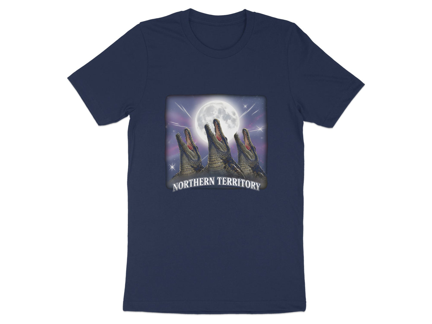 Three Crocodile Moon Northern Territory T-Shirt - Retro Style
