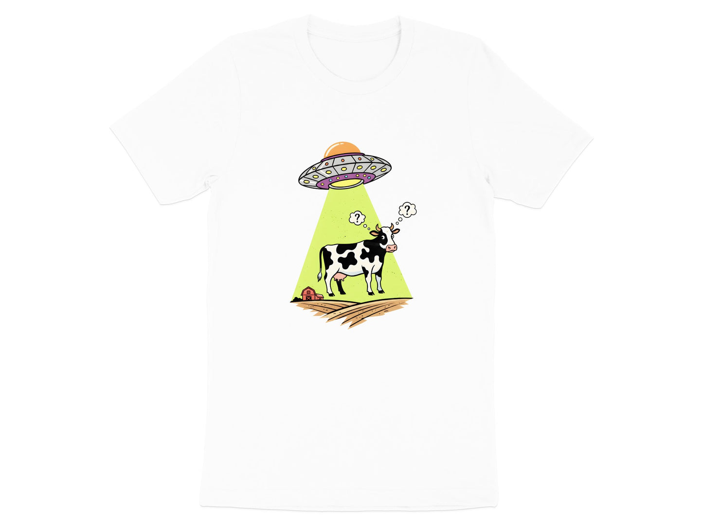 UFO Cow Abduction T-Shirt - Funny Alien Sci-Fi Graphic