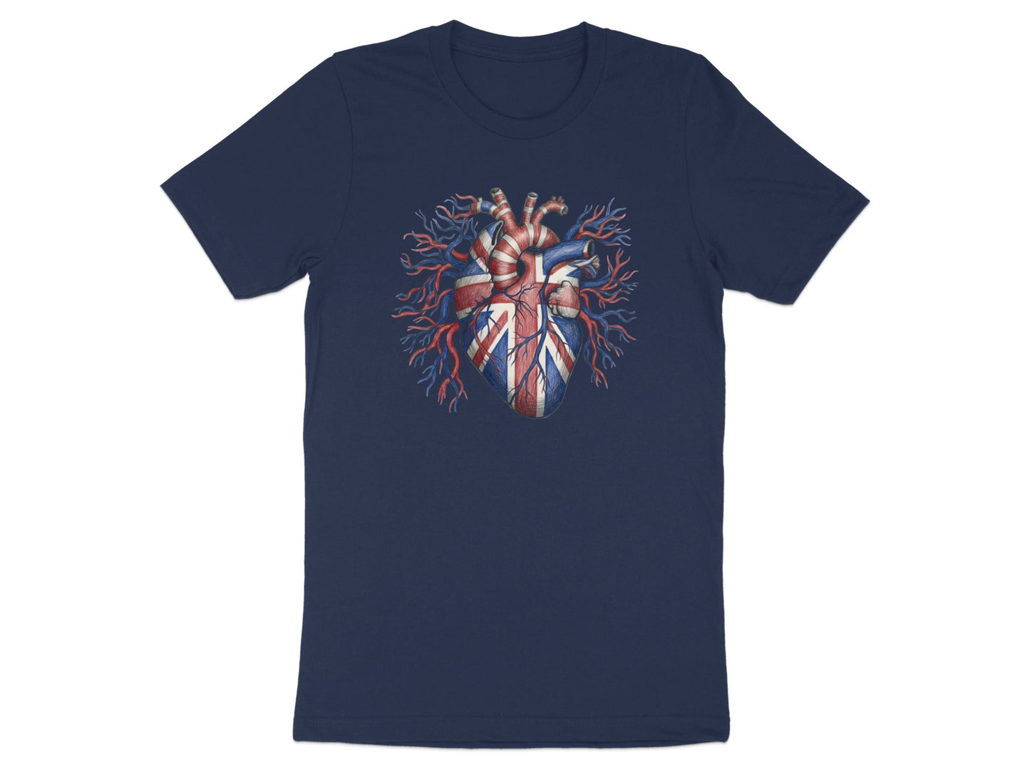 Union Jack Anatomical Heart T-Shirt - British Heart & Soul