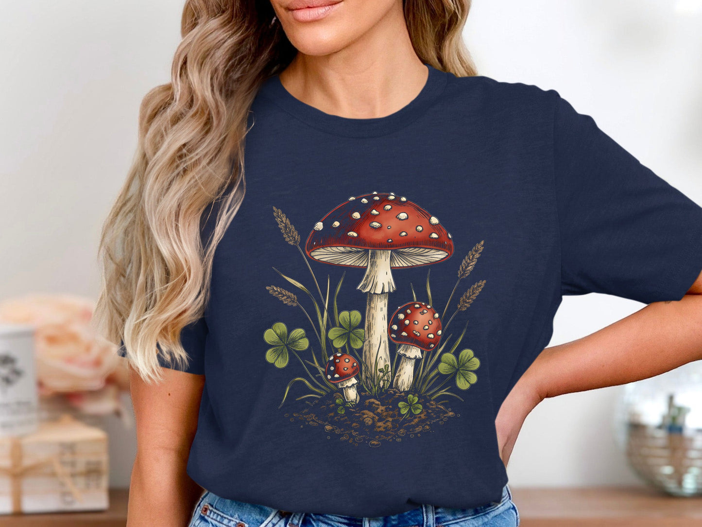 Amanita Muscaria Mushroom Botanical T-Shirt