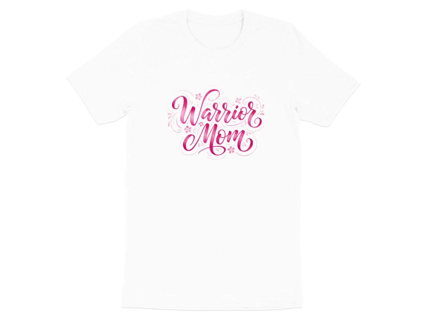 Warrior Mom Pink Ribbon Calligraphy T-Shirt