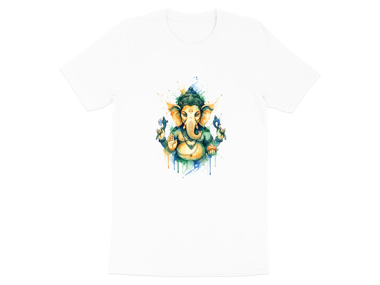 Watercolor Lord Ganesha Spiritual T-Shirt