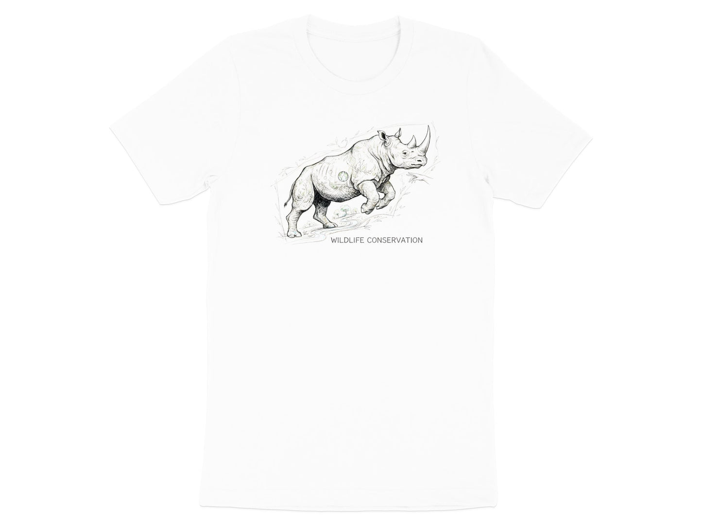 Wildlife Conservation Rhino Earth Graphic Tee