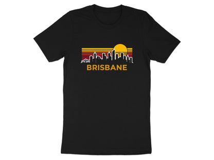 Brisbane Retro Skyline Sunset T-Shirt/ Footy Fan Brisbane Lion Tee