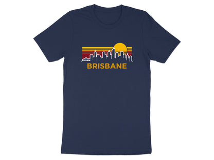 Brisbane Retro Skyline Sunset T-Shirt/ Footy Fan Brisbane Lion Tee