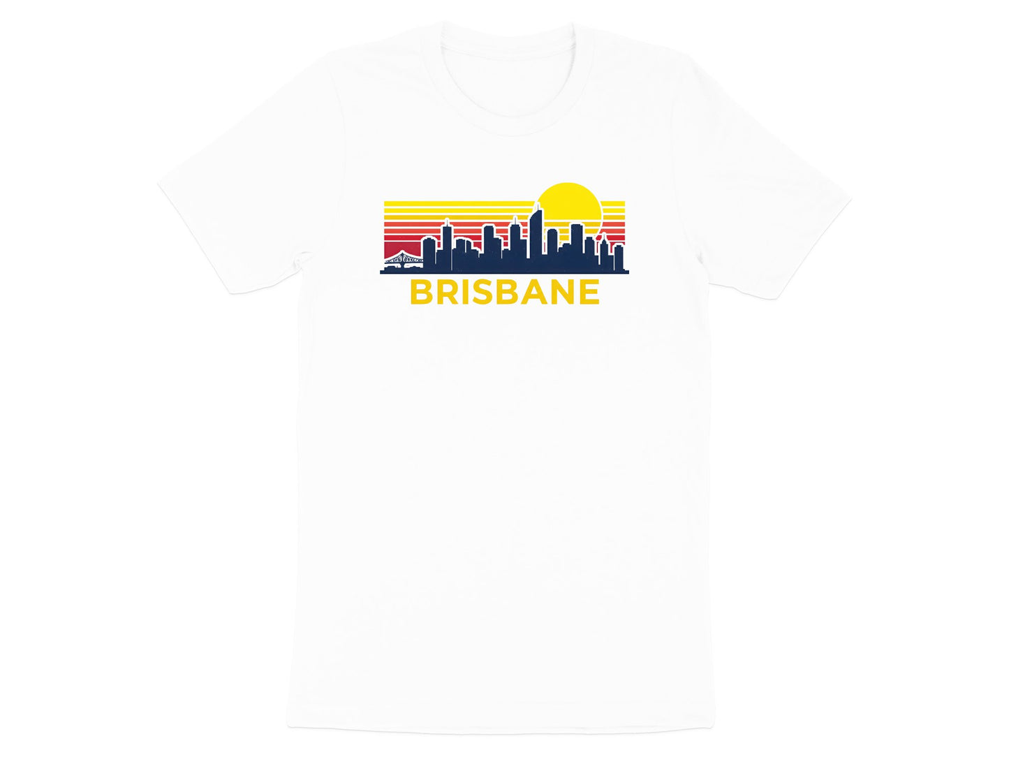 Brisbane Retro Skyline Sunset T-Shirt/ Footy Fan Brisbane Lion Tee