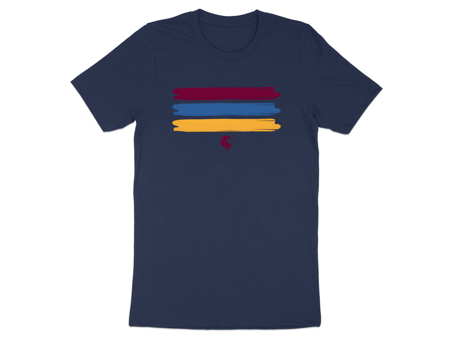 Maroon Gold Blue Brushstrokes Lion Tee\ Brisbane  Lions Tee