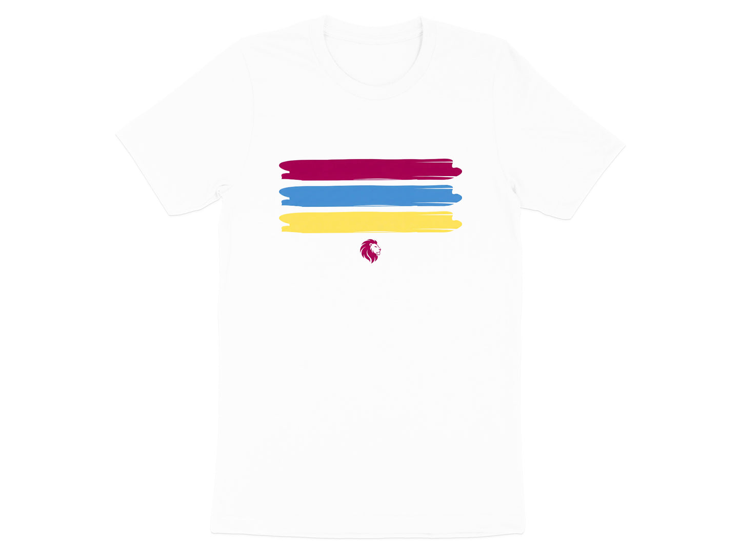 Maroon Gold Blue Brushstrokes Lion Tee\ Brisbane  Lions Tee