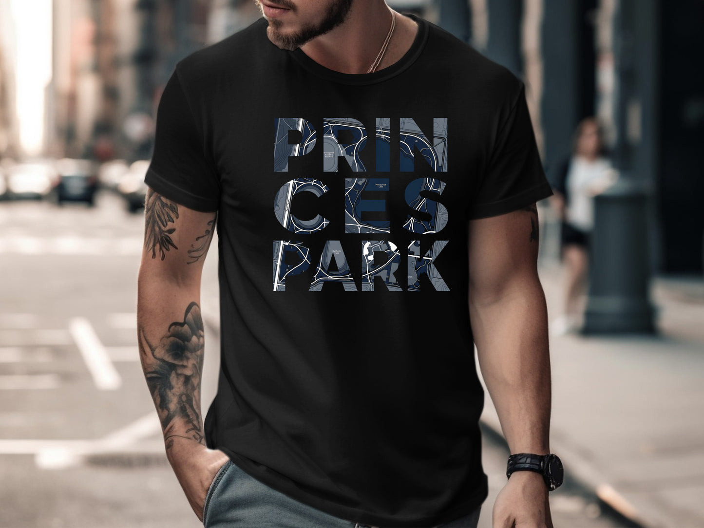 Princes Park Map Typography Art Tee/ Footy Fan Carlton t shirt