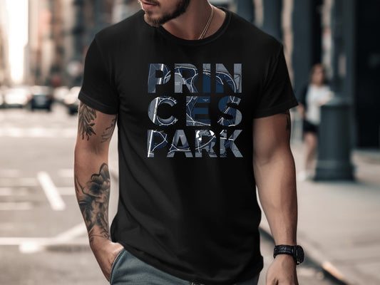 Princes Park Map Typography Art Tee/ Footy Fan Carlton t shirt
