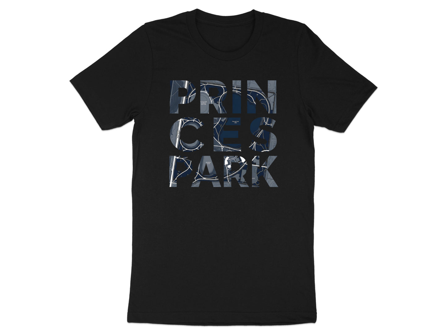 Princes Park Map Typography Art Tee/ Footy Fan Carlton t shirt