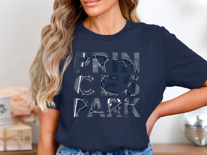 Princes Park Map Typography Art Tee/ Footy Fan Carlton t shirt