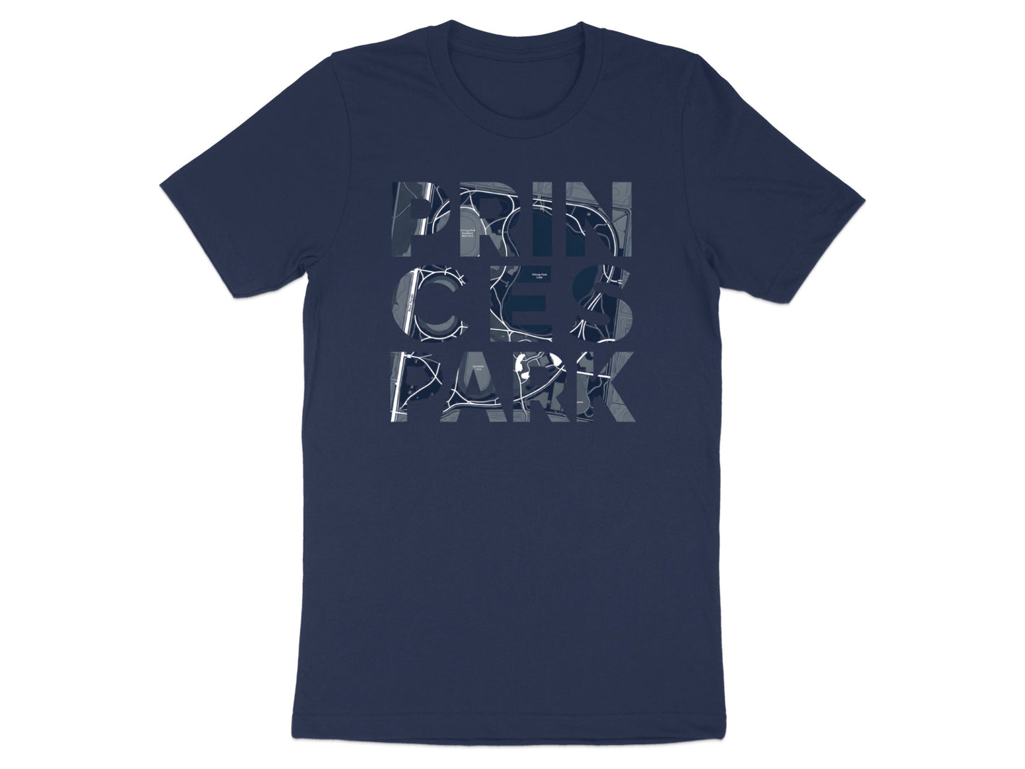 Princes Park Map Typography Art Tee/ Footy Fan Carlton t shirt