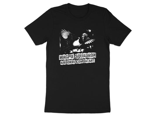 Magpie Squadron Airborne Combatant Tee/Footy fan Collingwood Magpies Tee