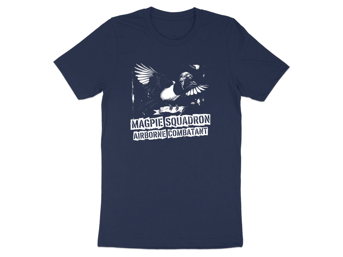 Magpie Squadron Airborne Combatant Tee/Footy fan Collingwood Magpies Tee