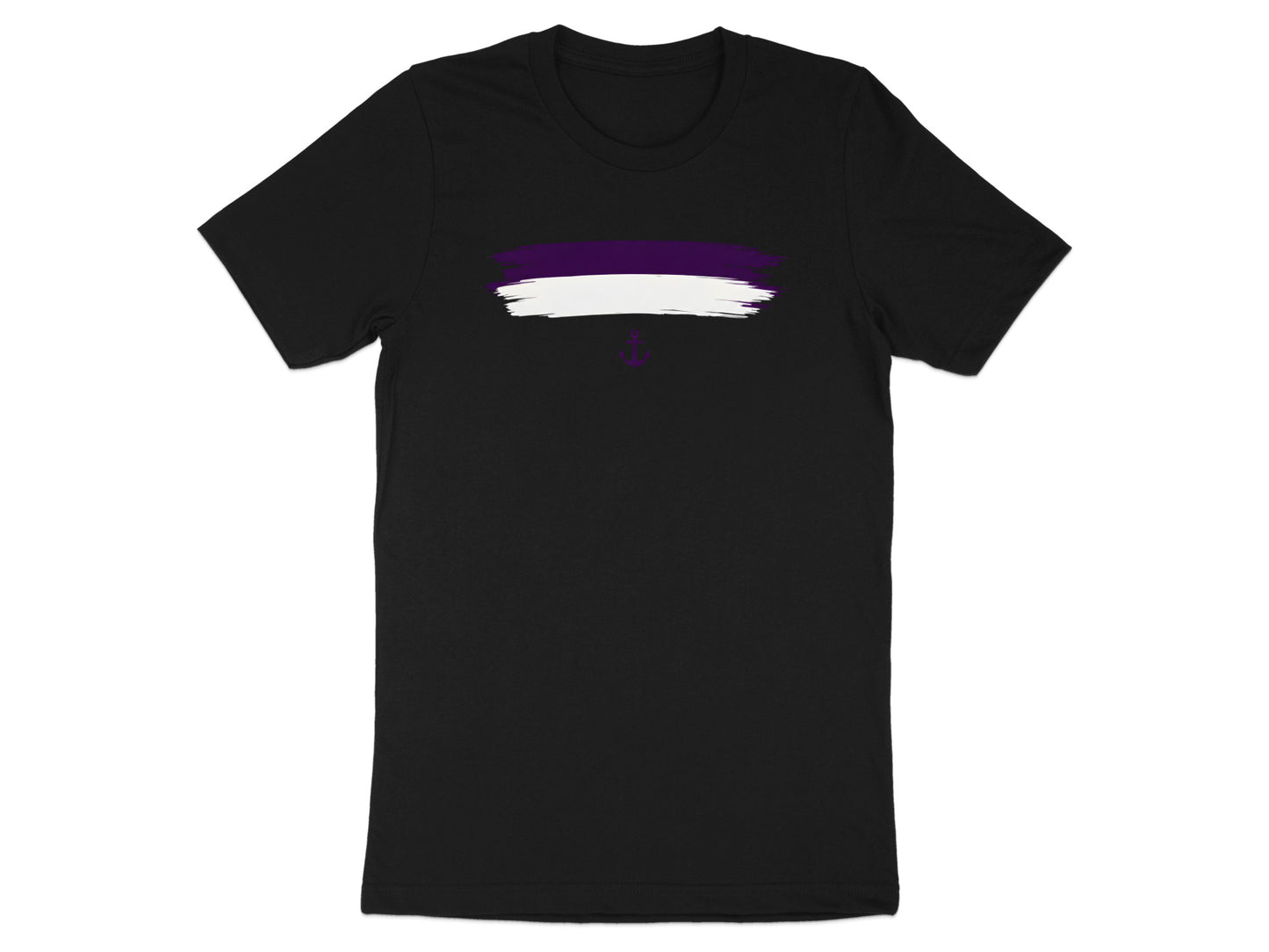 Footy Fan Fremantle Dockerst shirt/Purple & White Brushstroke Anchor Tee