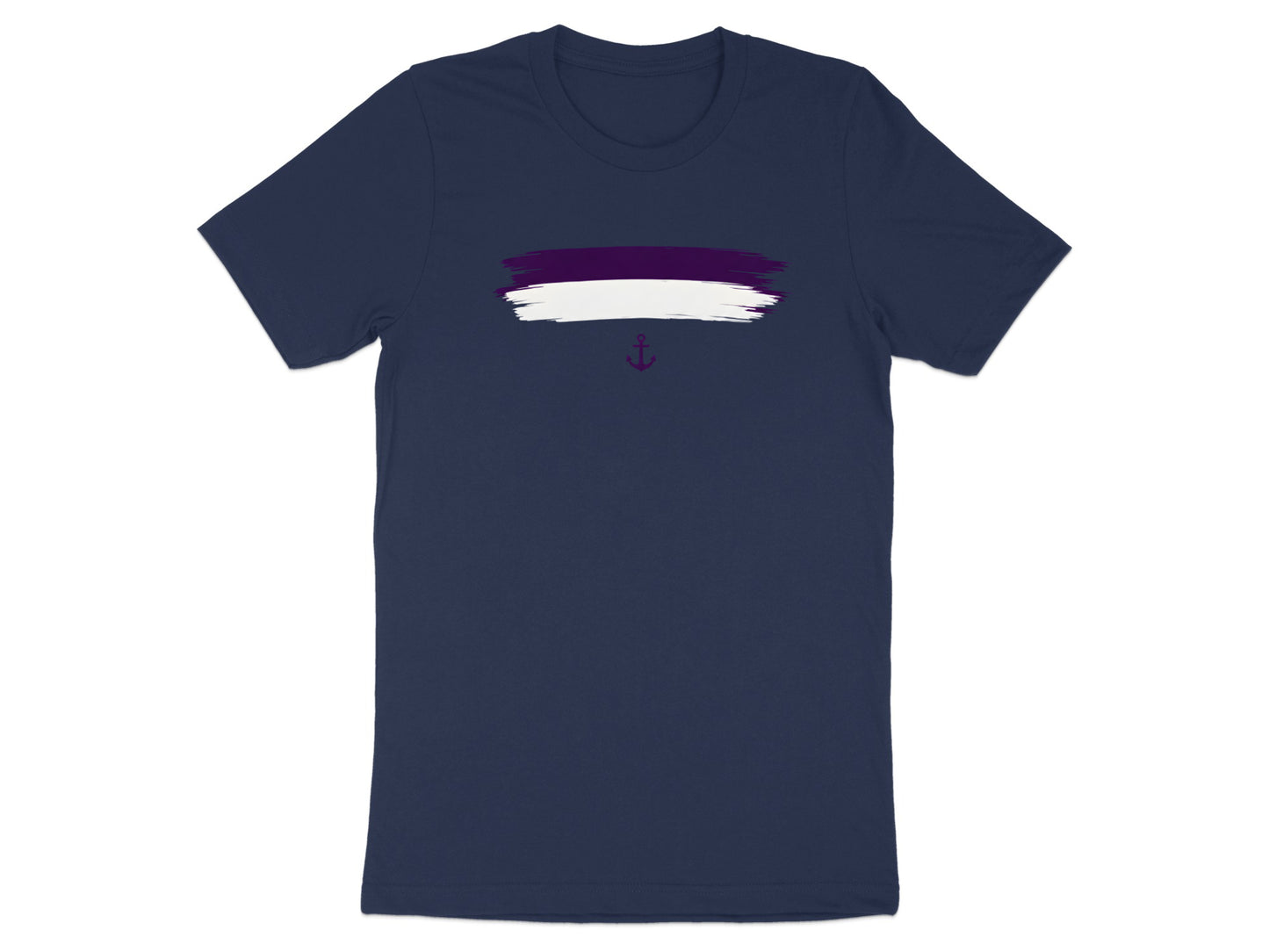 Footy Fan Fremantle Dockerst shirt/Purple & White Brushstroke Anchor Tee