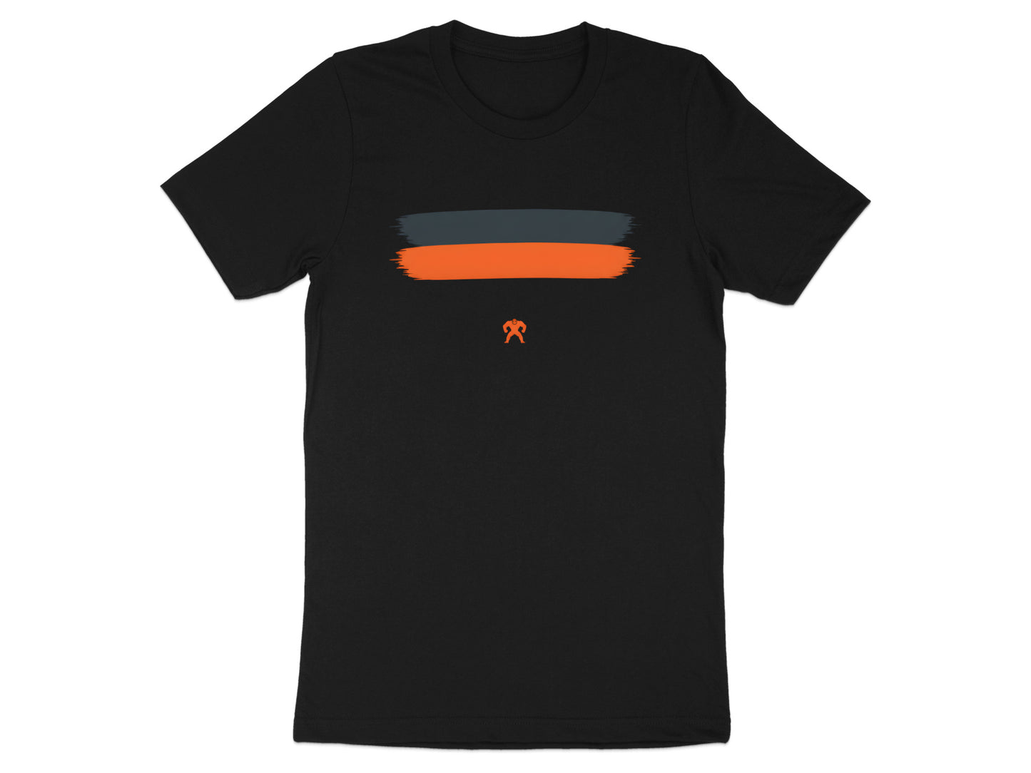 Orange and Charcoal Brushstroke GWS footy fan Tee