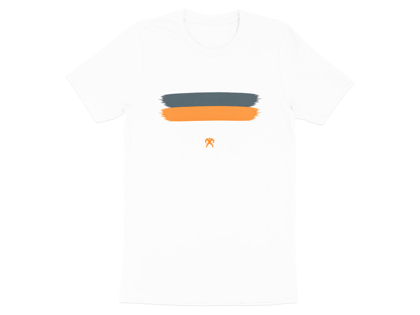 Orange and Charcoal Brushstroke GWS footy fan Tee