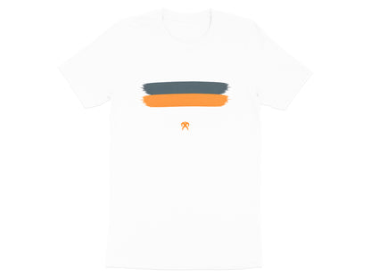 Orange and Charcoal Brushstroke GWS footy fan Tee