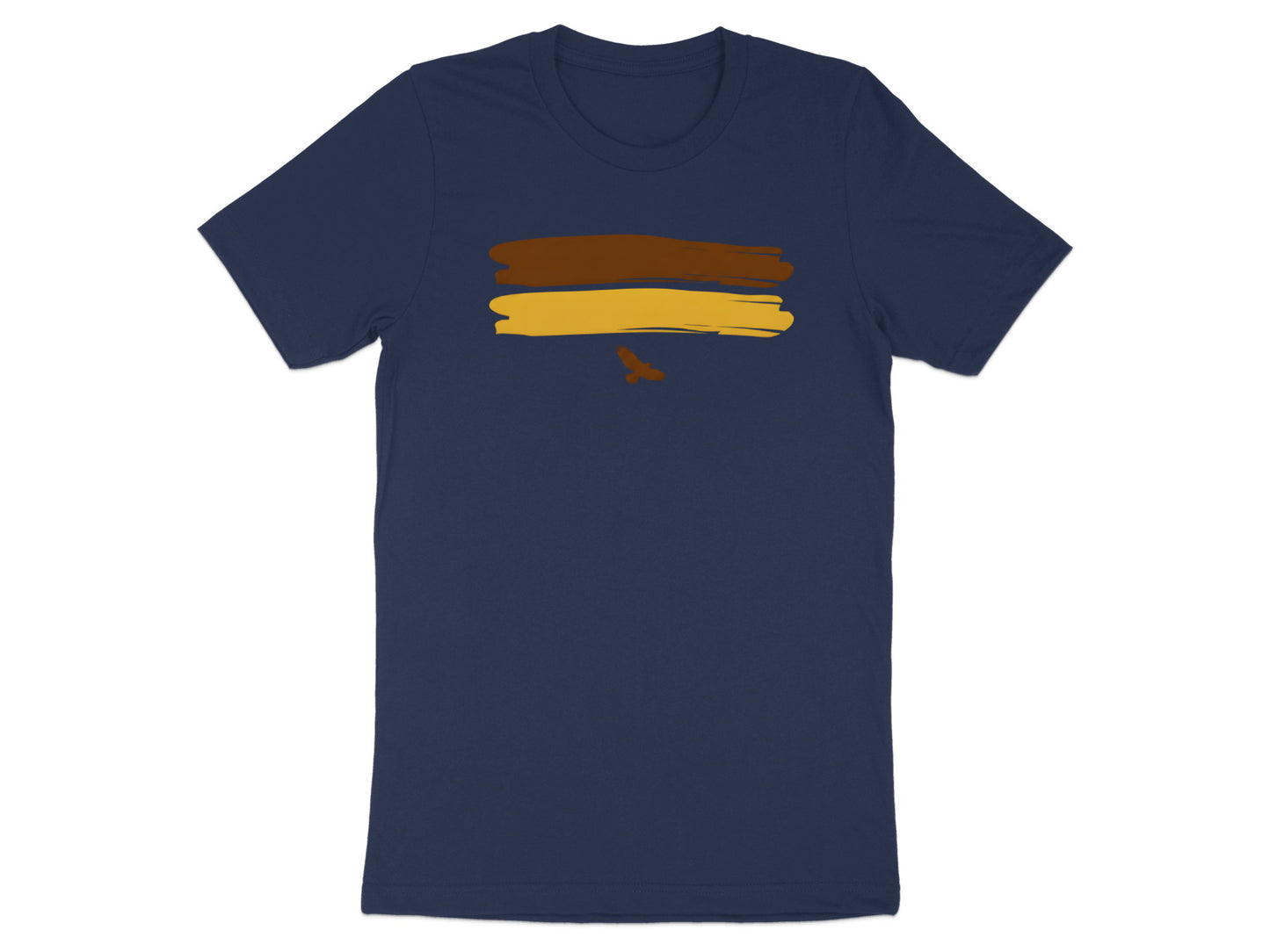 Minimalist Hawks Brown & Gold Brushstroke Tee/ Hawthorn Footy Fan t shirt
