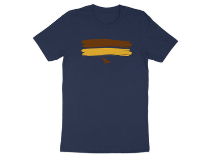 Minimalist Hawks Brown & Gold Brushstroke Tee/ Hawthorn Footy Fan t shirt