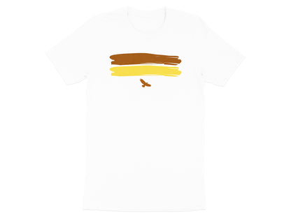 Minimalist Hawks Brown & Gold Brushstroke Tee/ Hawthorn Footy Fan t shirt