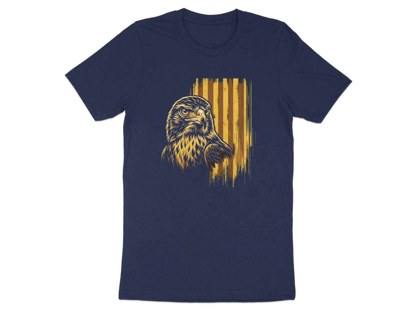Hawks Gold Textured Portrait T-Shirt