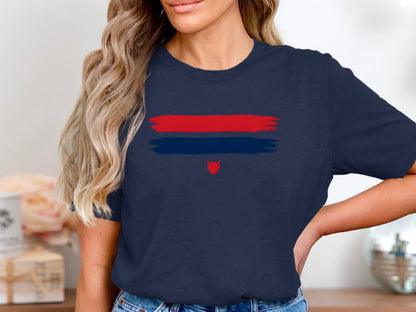 Navy & Red Brushstroke Melbourne Demons t shirt
