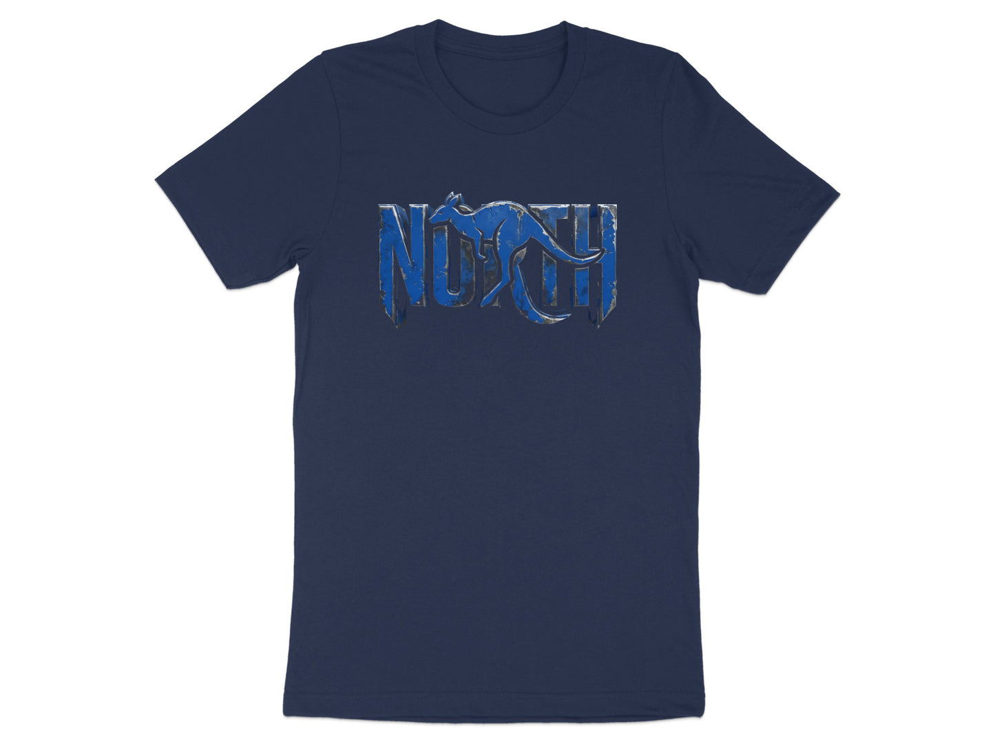 Kangaroo Silhouette Navy & White Logo Tee