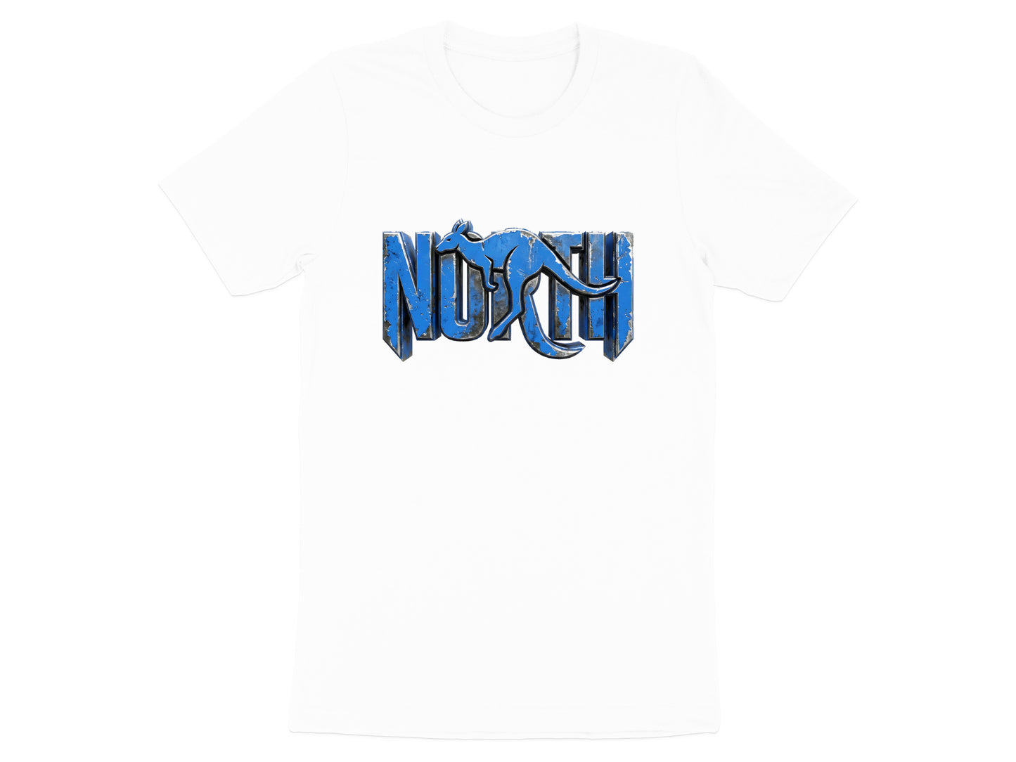 Kangaroo Silhouette Navy & White Logo Tee