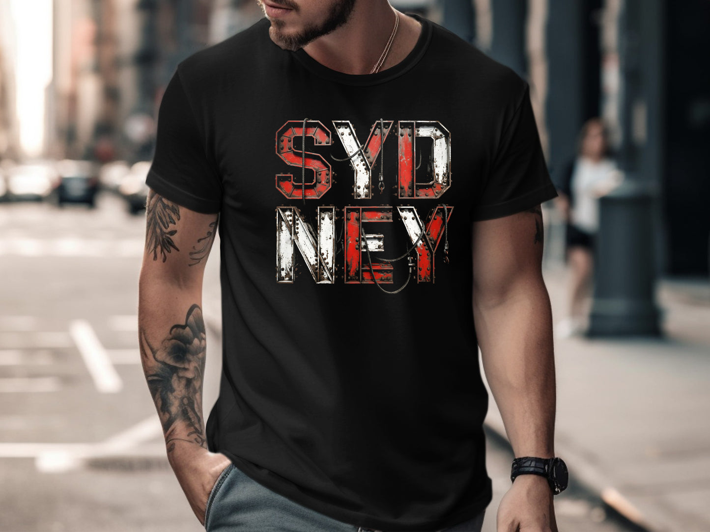 SYDNEY Industrial Steel Typography Tee