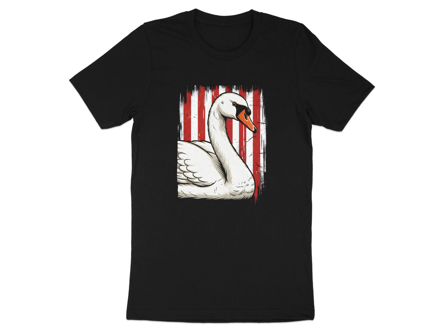 Classic Swan Silhouette Striped T-Shirt