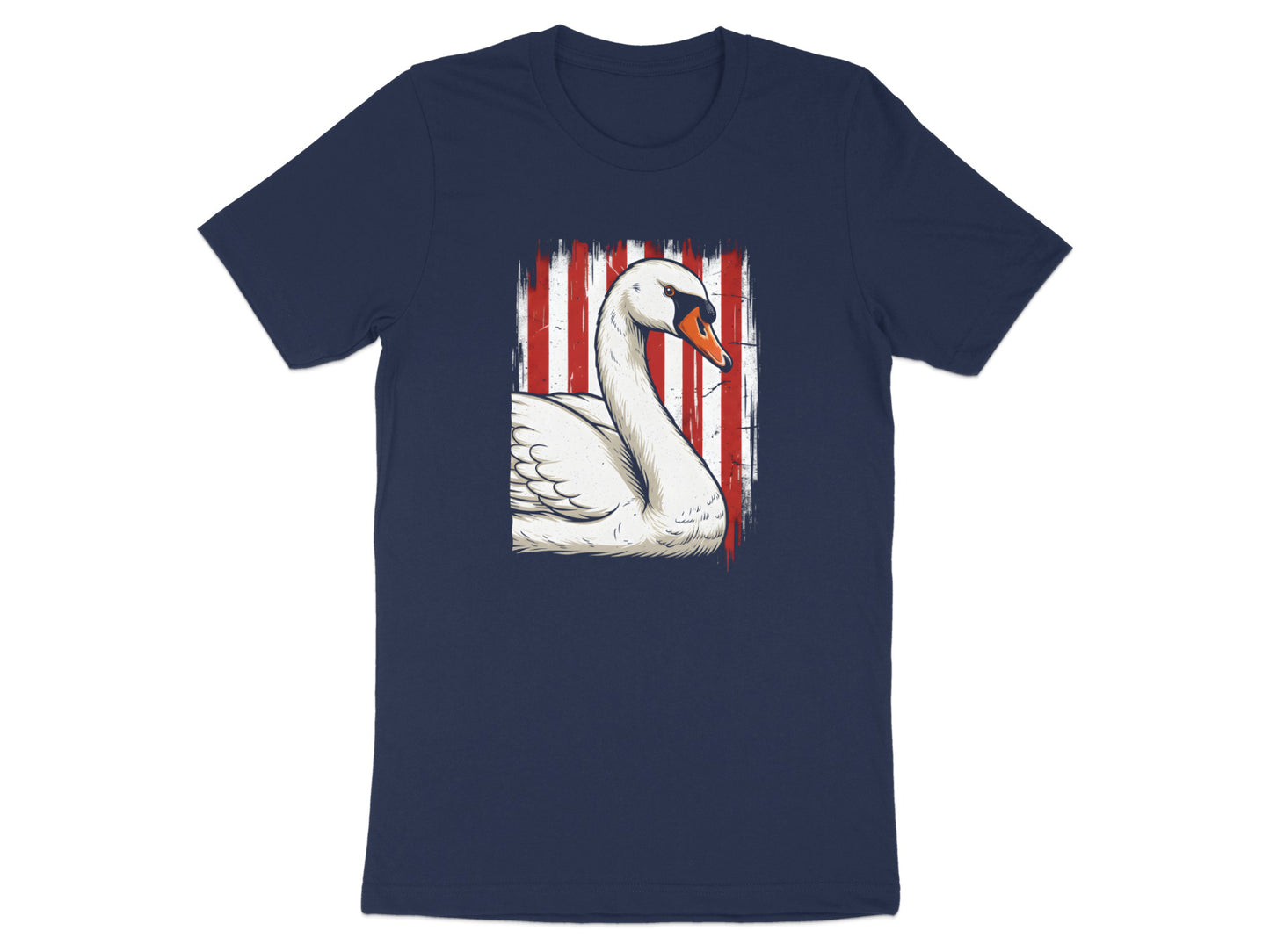 Classic Swan Silhouette Striped T-Shirt