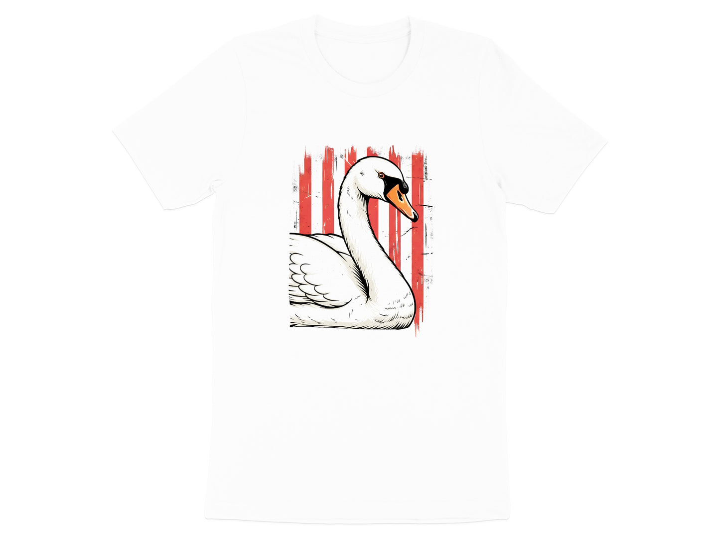 Classic Swan Silhouette Striped T-Shirt