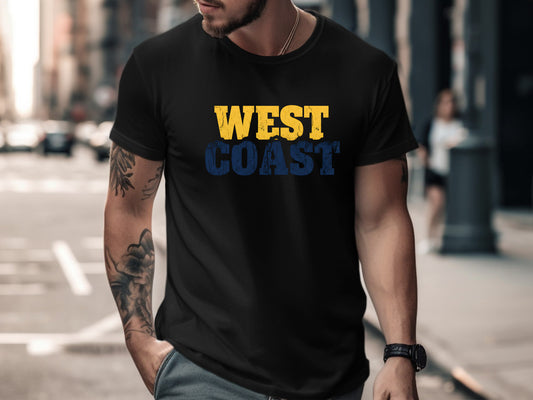 Distressed West Coast Typography T-Shirt