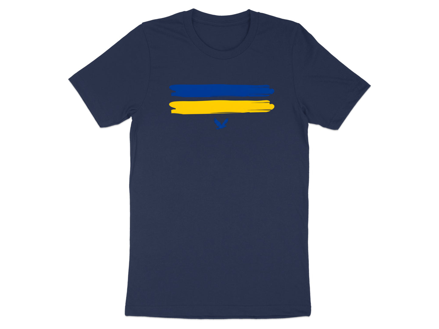 Blue & Gold Abstract Brushstroke Eagle Tee