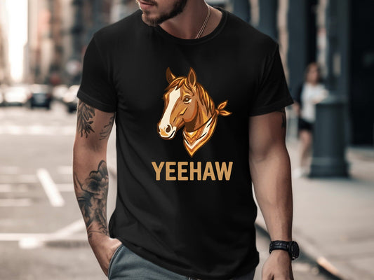 Yeehaw Horse Head T-Shirt - Country Western Style